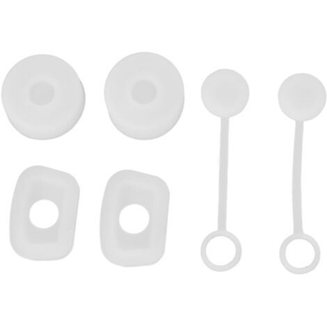 6PCS Cup Straw Stopper Sealed Reusable Straw Cover Cap Square Round Spill Stoppers Silicone Leak Stopper Set Transparent (1/5)