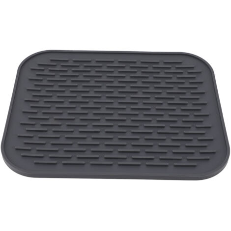 Rectangular Silicone Dish Drying Mat Heat Insulation Anti Slip Dish Drying Mat with Built in Drain Lip for Kitchen Counter Large Size (1/5)