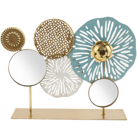 Entrance Hall Desktop Iron Ornament with Mirror Living Room Entrance Hall Decoration for Home Hotel (1/5)