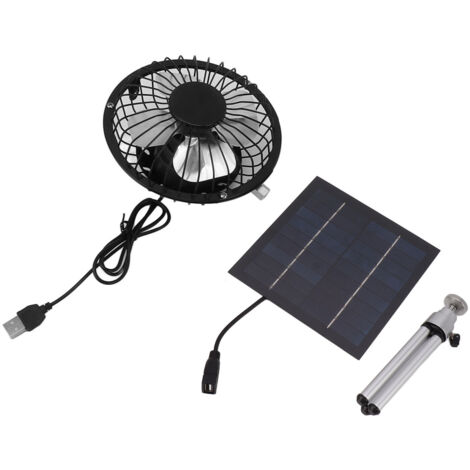 Portable Solar Fan 6W 6 Inches Solar USB Dual Powered Fan For Home Camping Outdoor Fishing With Stretchable Stand (1/5)