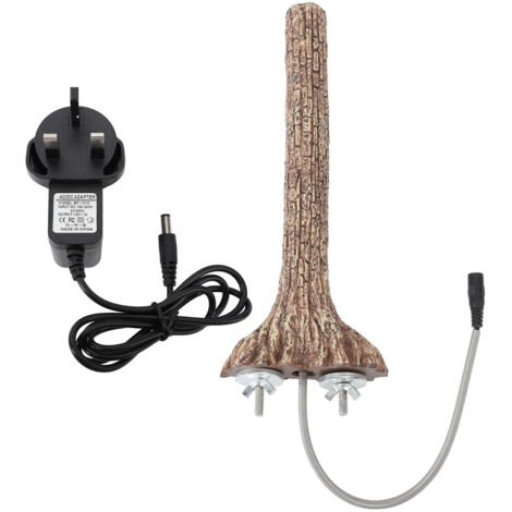 Adjustable Temperature Heated Bird Perch 5W Thermostatic Control Heated Bird Perch for Parrots Hamsters 100‑240V UK Plug (1/5)