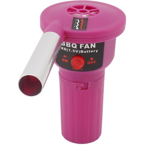 Portable Battery Powered BBQ Fan Air Blower Handheld Barbecue Fan Air Blower for Outdoor Camping Picnic Charcoal Grill Barbecue FD312A 1.5V Purple (1/5)