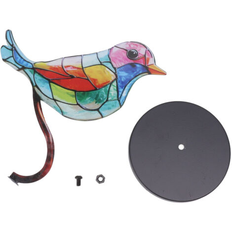 Birds On Branch Desktop Ornaments Iron Double Painted Bird Colorful Birds Ornament Tablet for Indoor Decoration 1 Bird (1/5)
