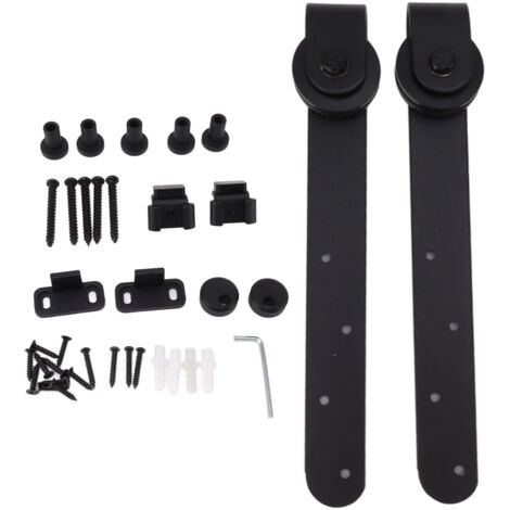 Barn Door Hardware Kit Mini Quiet Slide Easy to Install Carbon Steel Sliding Door Pulley Track Kit for Door Closet (1/5)