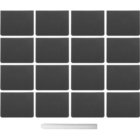16pcs V Shaped Mini Chalkboard Sign Erasable Reusable for Food Table Numbers Message Boards Party Decorations Event Supplies with Pen (1/5)