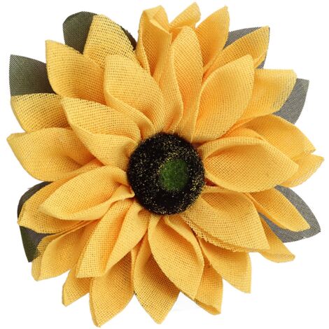 Sunflower Wreath for Front Door Round Artificial Yellow Sunflower Wreath for Front Door Window Party Home Decor 15.7in (1/5)