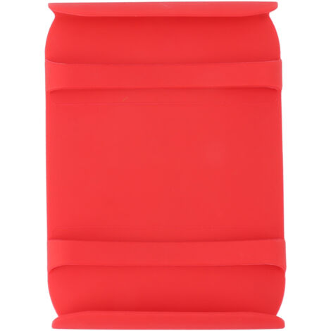 Kitchen Silicone Mat Heat Resistant Silicone Mat with Handle Anti Scalding Anti Slip Kitchen Tool Glove Substitution Red (1/5)