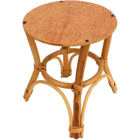 Wooden Stool Plant Stand Multifunctional Nordic Style Round Plant Supports Display Rack for Indoor Balcony (1/5)