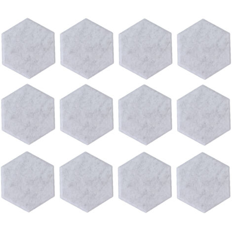 12PCS Hexagon Acoustic Panels High Density Sound Absorbing Panels Sound Proof Beveled Edge Wall Panels 14x12x7cm Silver Gray (1/5)