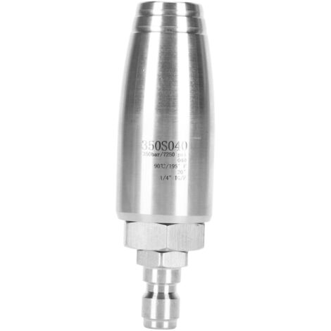High Pressure Rotary Nozzle 1/4inch Quick Connector 350bar Stainless Steel Pressure Washer Rotating Nozzle for Car Home Garden (1/5)