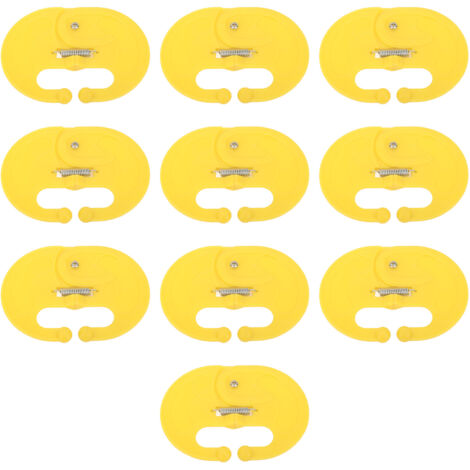 10 Pcs Calf Weaner Spring Lock High Tensile Strength Lengthened Widened PP Calf Nose Thorn Milk Sucking Preventer (1/5)