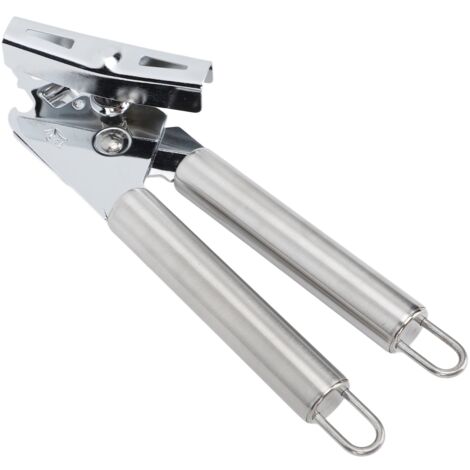 Manual Can Opener Handheld Stainless Steel Effortless Operation Multifunctional Can Bottle Opener for Home Kitchen Stainless Steel Handle (1/5)