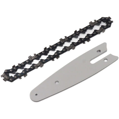 Mini Chain Guide Bar Combo Manganese Steel Faster Speed High Hardness Smooth Cutting Chainsaw Chain Guide Bar Replacement 4inch with 1/4 28 Links Chain (1/5)