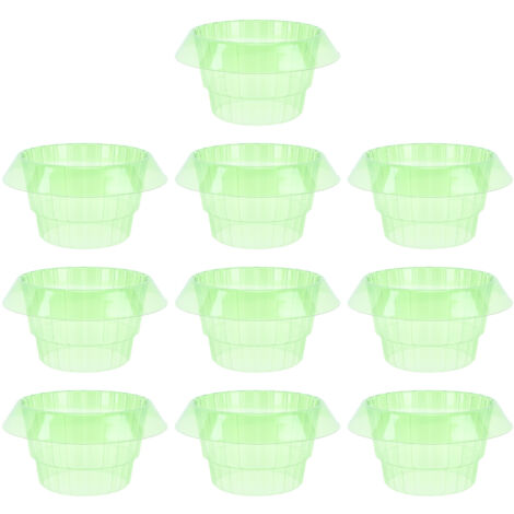 10pcs Green Garden Cloches Plastic Plant Round Cover Reusable Plant Seed Humidity Domes for Home Garden Yard Greenhouse (1/5)