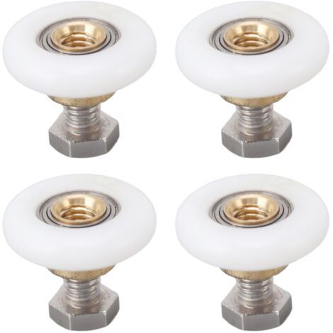 4 Set Shower Door Rollers Runners Wheels Bathroom Glass Door Rollers Runners Pulleys Wheels Replacement Part 27mm (1/5)