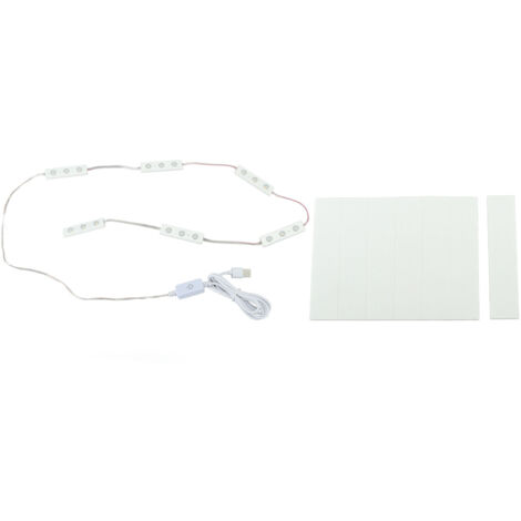 LED Makeup Mirror Light Strip Touch Eye Friendly 6 Rows 18 Lights Adjustable LED Light Strip Warm White (1/5)