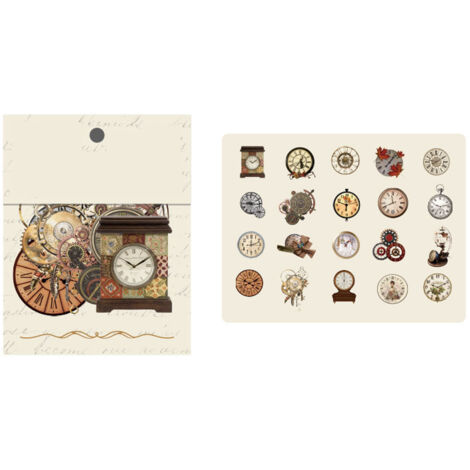 40pcs Vintage Romantic Stickers Quicksand Series PET Delicate Patterns Nostalgic Decals for Diary Notebook Clock (1/5)
