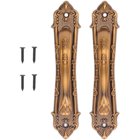 2pcs Barn Door Handle Heavy Duty Bronze Surface Mounted Sliding Wooden Door Handles for Gate Wardrobes (1/5)