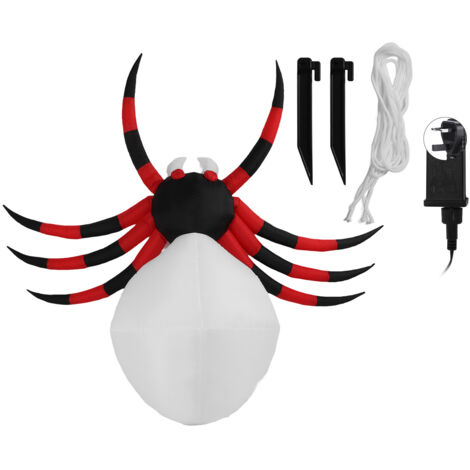 Inflatable Decor 7.9ft Spider Outdoor Decoration with LED Light Large Spider Prop Halloween Decoration for Yard Prise britannique (1/5)