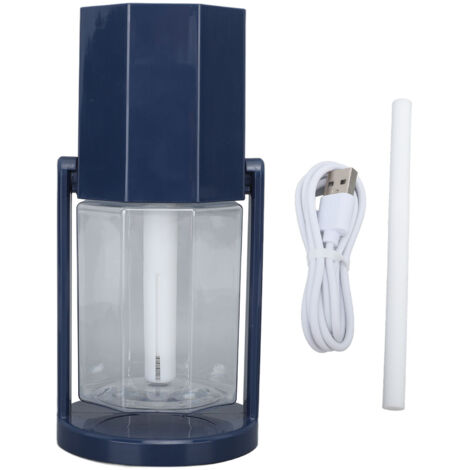 USB Desktop Humidifier Multifunctional Quiet Colorful Ambient Light Portable Small Humidifier for Car Home Bedroom Office Blue (1/5)