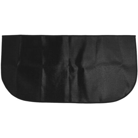 Fireproof Fireplace Mat Black Portable Stove Hearth Pad Slip Proof Under Grill Mat for Household Barbecue 100cm