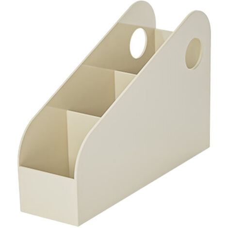 Desk Organizer Space Saving Multifunctional Desktop Storage Box for Office Dormitory Book Stationery Creamy Yellow S (1/5)