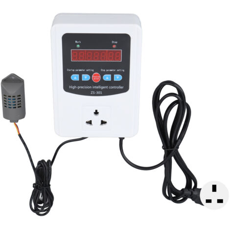 1500W Digital Humidity Controller LCD Display Humidistat Plastic Timing Air Humidity Controller for Home Farm Greenhouse UK Standard 220V