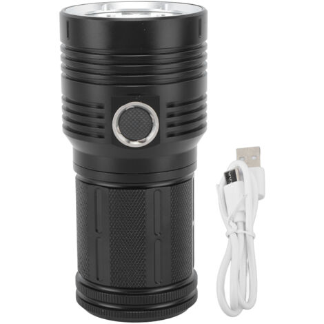 Strong Light Flashlight 10000LM 300‑500 Meters LED 4 Modes Rechargeable Handheld Camping Light for Cycling Fishing (1/5)