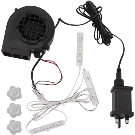 Inflatables Air Blower Christmas Inflatable Blower Pump with 3 White LED Bulb Sets for Outdoor Holiday Decorations UK Plug 220‑240V (1/5)