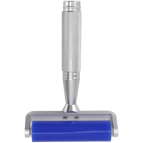 Silicone Manual Roller Cleaner Tool Laminated Static Lint Remover with Metal Handle Blue 6in