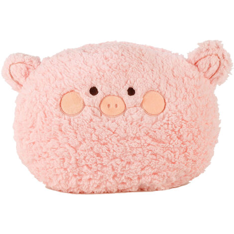 Hand Warm Plush Stuffed Pillow Cute Animal Decorative Soft Warm Hand Cushion for Home Bedroom Office Pink 11in (1/5)