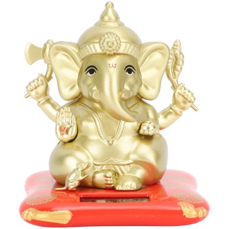 Car Solar Bobble Head Toy Exquisite Environmentally Friendly Elephant Swinging Dancing Toy Gold (1/5)