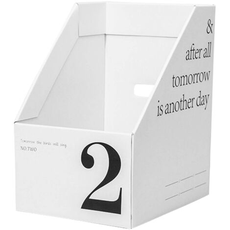 Vertical File Folder Bin Paper Number Marking Slim Desk Storage Organizer for Books Notebooks Magazines Envelopes 2 (1/5)