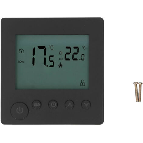 Smart Thermostat 4500W Button Control Water Heating Thermostat for Home Office Market Hotel AC90V to 240V Black (1/5)