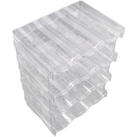 Transparent Water Bottle Organizer 4 Pack Stackable Plastic Water ...