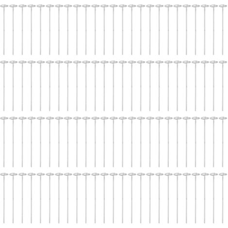 100PCS Ground Nail Galvanized Iron Rust Proof Artificial Turf Stakes for Weed Barriers Tent Garden Cloth Sunshade Net (1/5)