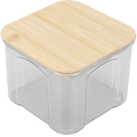 Airtight Food Storage Container Clear Food Storage Jar with Bamboo Lid for Noodles Flour Cereal Rice Tea Coffee Beans 650ml 10.7x8.2cm / 4.2x3.2in (1/5)