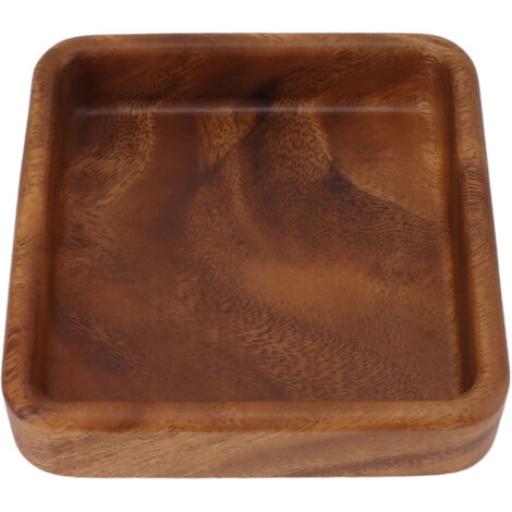 Walnut Fruit Plate Smooth Textured Elegant Wood Serving Tray for Snack Fruit Nut Kitchen Utensils Square 15x15cm (1/5)