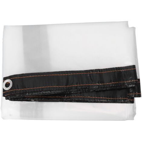 Transparent Tarp Cold Insulation Garden Rainproof Clear Poly Tarp Plant Cover Cloth 9.8 X 9.8ft