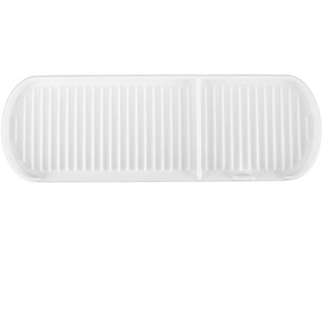 Counter Silicone Drainage Tray Food Grade Skid Resistance Frosted Bottom Silicone Dish Drying Mat for Bathroom White