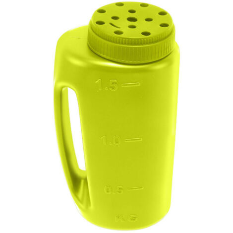 Handheld Fertilizer Spreader Hand Held Grass Seed Spreader Crop Spreading Salt Sowing Pot Green (1/5)