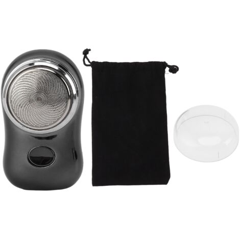 Mini Beard Trimmer Pocket Size Type C Rechargeable Low Noise Electric Beard Cutter with 400mAh Battery for Car Travel Black