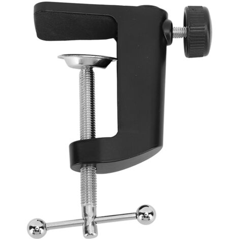 Desk C Clamp Aluminum Black 2.4inch 61mm Desk Table Mount Clamp for Desktop Table Lamp (1/5)