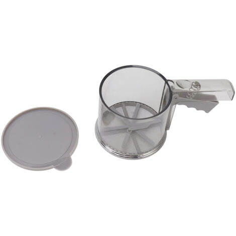 Flour Sifter Sieve PP Transparent Adjustable Fine Mesh One Hand Operation Powder Sifter Sieve for Kitchen Baking Single Layer (1/5)