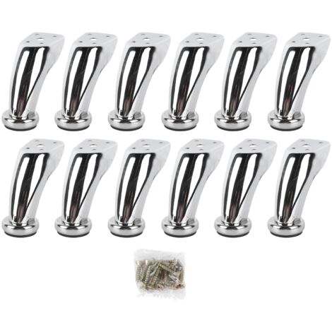 12PCS Furniture Legs Iron Electroplating Modern Style Metal Sofa Leg Replacement for Table Chair Couch Cabinet (1/5)
