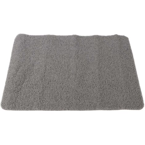 Indoor Non Slip Mat PVC Textured Bath Tub Shower Mat Water Proof Grey Bathroom Rug (1/5)