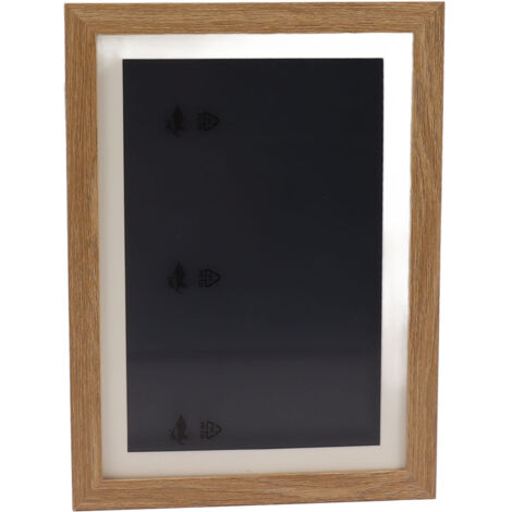 Kids Art Frame Density Board PS Magnetic Front Opening Changeable Artwork Display Frame Holds 50PCS Pictures for Crafts Drawing Schoolwork Brown (1/5)
