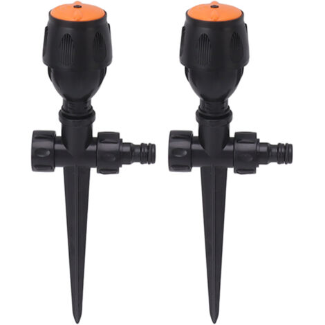 2pcs Garden Sprinklers Plastic 360 Degree Rotating Irrigation Sprinkler Large Area Coverage Sprinkler for Garden Yard Lawn (1/5)