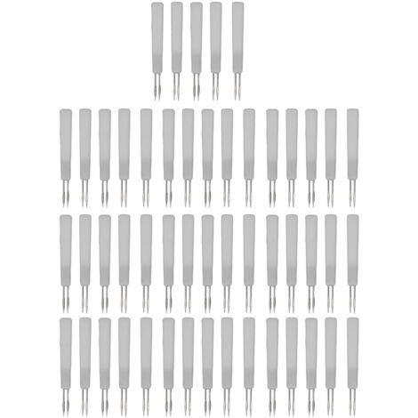 50Pcs Chicken Poultry Double Needle Thorn Pox Needle Chicken Vaccination Needle Poultry Breeding Equipment White (1/5)