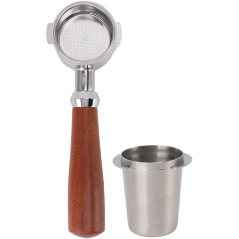 51mm Coffee Bottomless Portafilter 2 Ears Detachable Coffee Portafilter with Coffee Powder Picker for 51mm Coffee Machines Silver (1/5)